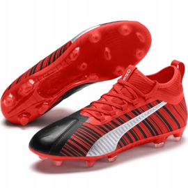 Botas de fútbol Puma One 5.2 Fg Ag rojo negro 105618 01 multicolor 3
