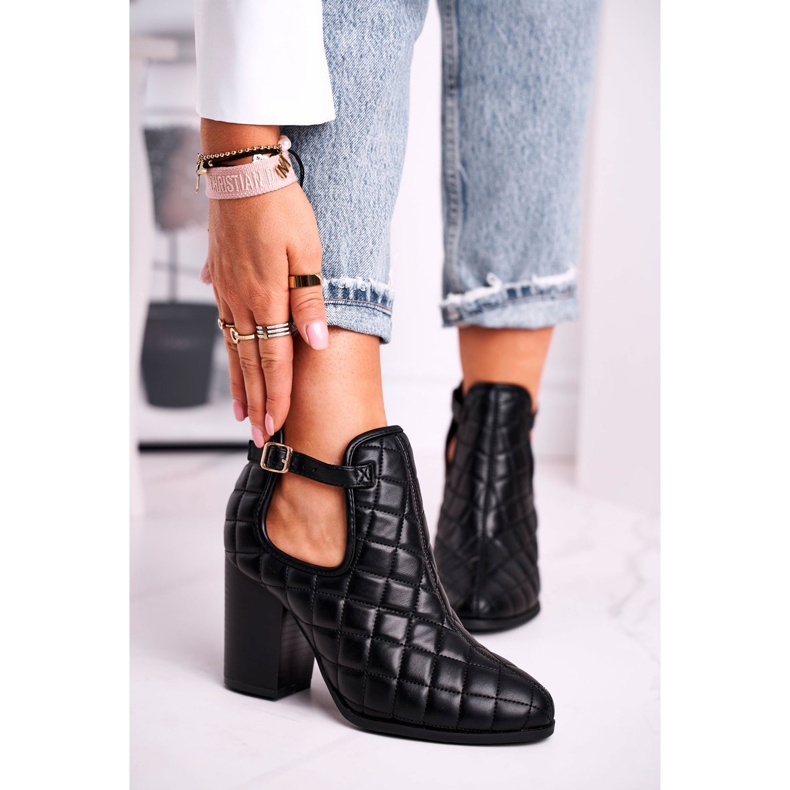 FB1 De Mujer Botas Con Tacón Acolchado Con Recortes Negro Dreams 2 FB1 De Mujer Botas Con Tacón Acolchado Con Recortes Negro Dreams 2