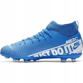 Zapatos de fútbol Nike Mercurial Superfly 7 Club FG / MG Junior AT8150 414 azul azul 2