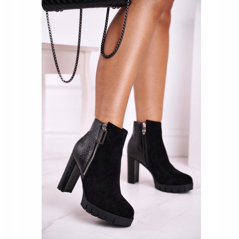 FB1 Botas De Mujer Con Tacón Negro Cissy 1