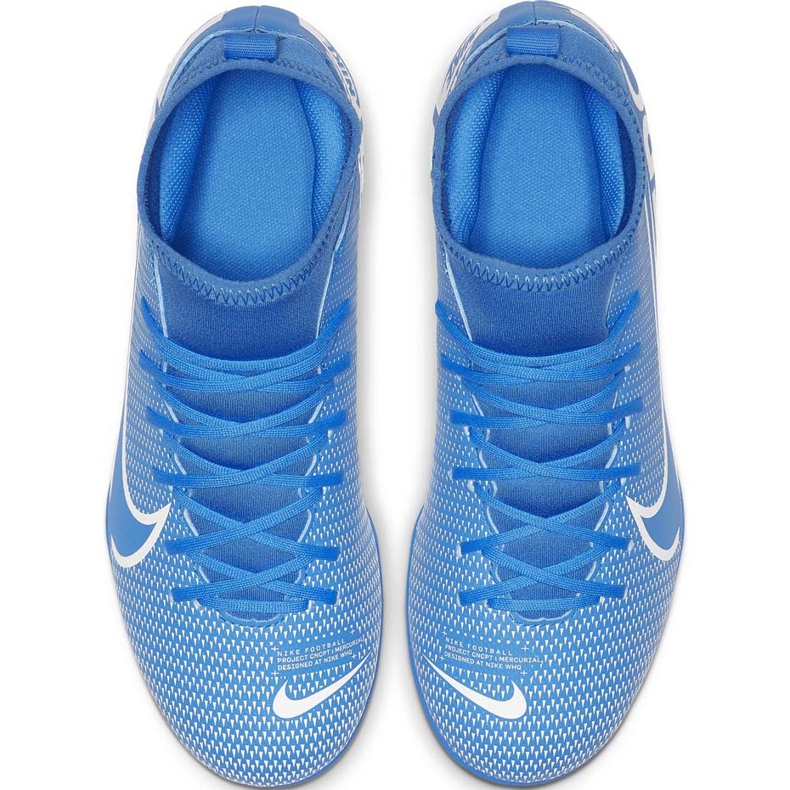 Zapatos de fútbol Nike Mercurial Superfly 7 Club FG / MG Junior AT8150 414 azul azul 1