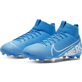 Calzado de fútbol Nike Mercurial Superfly 7 Academy FG / MG Junior AT8120 414 azul azul 1