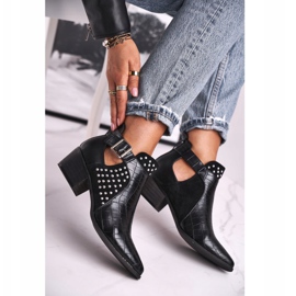 FB1 Botas De Mujer Con Hebilla De Tacón Alto Negro Rontra 2 FB1 Botas De Mujer Con Hebilla De Tacón Alto Negro Rontra 2