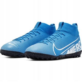 Calzado de fútbol Nike Mercurial Superfly 7 Academy Tf Junior AT8143 414 multicolor azul 3