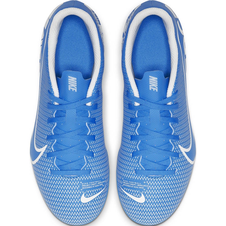 Zapatos de fútbol Nike Mercurial Vapor 13 Club FG / MG Junior AT8161 414 azul azul 1