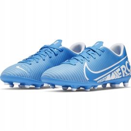Zapatos de fútbol Nike Mercurial Vapor 13 Club FG / MG Junior AT8161 414 azul azul 3