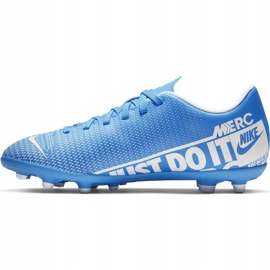 Zapatos de fútbol Nike Mercurial Vapor 13 Club FG / MG Junior AT8161 414 azul azul 2