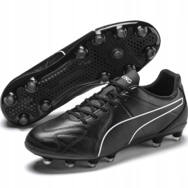 Zapatos de fútbol Puma King Hero Fg blanco y negro 105609 01 3