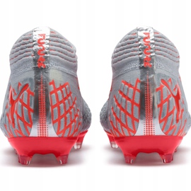 Botas de fútbol Puma Future 4.1 Netfit Fg Ag Jr plateado-rojo 105692 01 gris 4