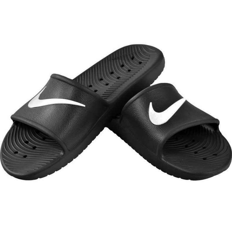 Zapatillas Nike Kawa Shower GS / PS negras BQ6831 001 blanco negro 1