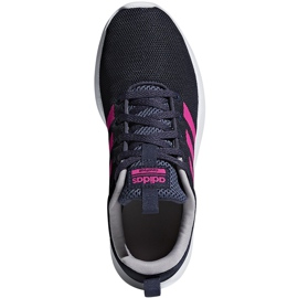 Zapatillas adidas Lite Racer Cln K para niños BB7045 azul marino y rosa rosado 1