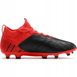 Botas de fútbol Puma One 5.3 Fg Ag rojo-negro 105604 01 multicolor 1