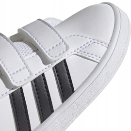 Zapatillas para niños adidas Grand Court I blancas y negras EF0118 blanco 3