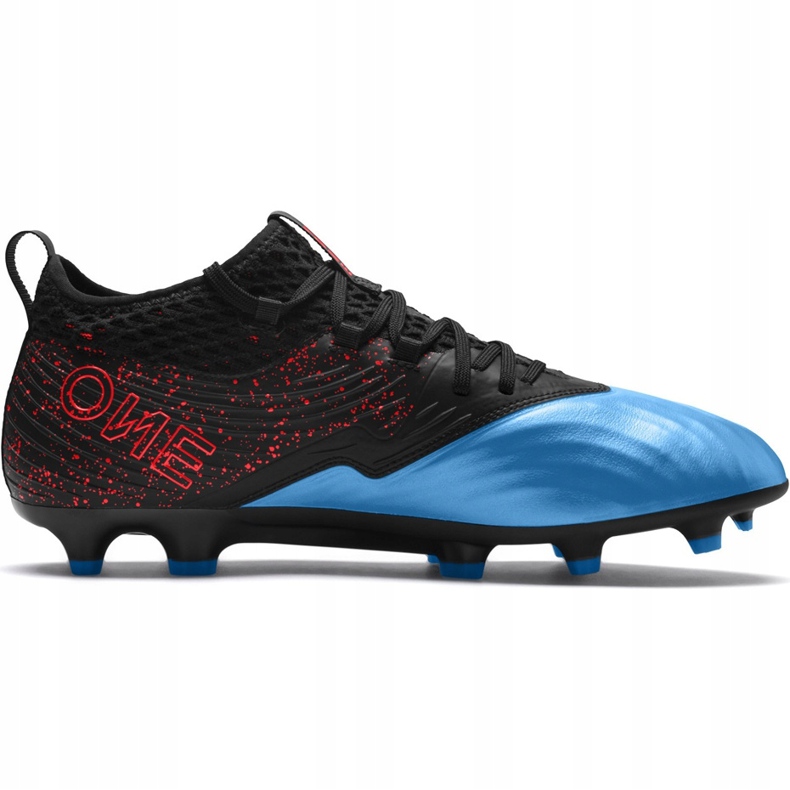 Botas de fútbol Puma One 19.2 negro azul rojo Fg Ag 105484 01 multicolor 1