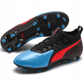 Botas de fútbol Puma One 19.2 negro azul rojo Fg Ag 105484 01 multicolor 3