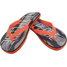 Zapatillas 4F para hombre negro profundo naranja H4L19 KLM001 20S gris 1