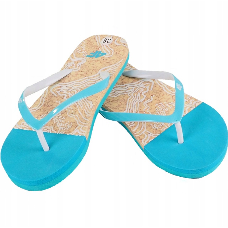 Pantuflas de mujer 4F H4L19 KLD003 34S celeste azul 1