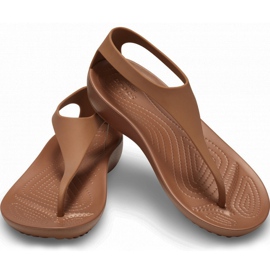Sandalias de mujer Crocs Serena Flip W marrón 205468860 3