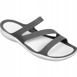 Crocs Pantuflas Mujer Swiftwater Sandal W Gris-Blanco 203998 06X 4