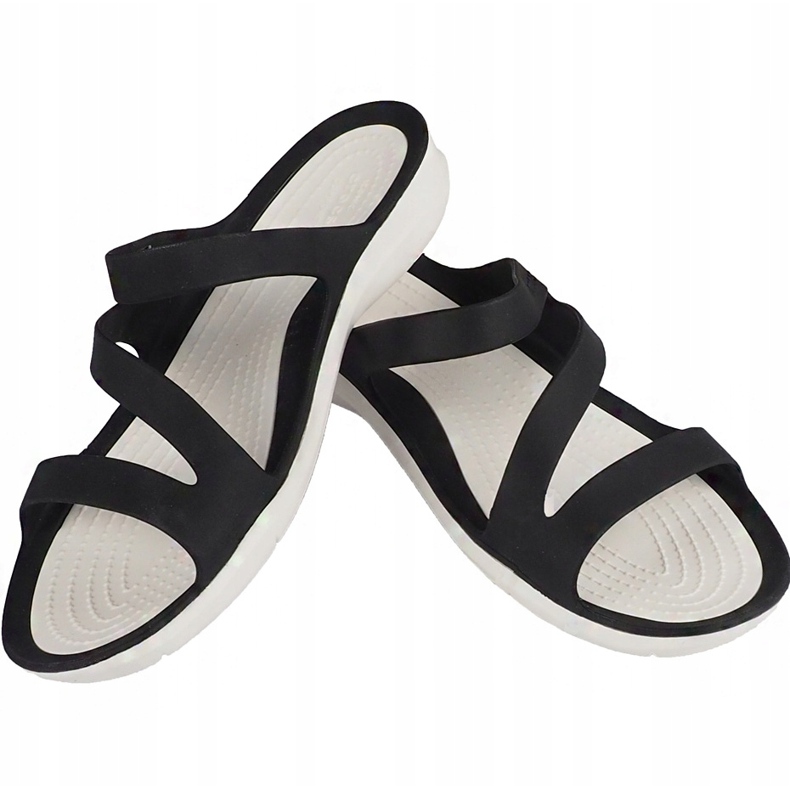 Pantuflas Crocs para mujer Swiftwater Sandal W blanco y negro 203998066 1
