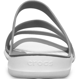 Crocs Pantuflas Mujer Swiftwater Sandal W Gris-Blanco 203998 06X 5