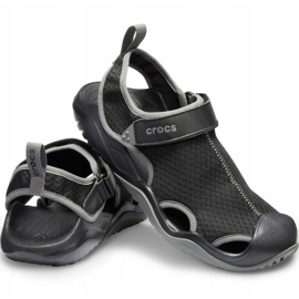 Sandalias Crocs para hombre Swiftwater Mesh Deck Sandal M negro 205289001 1