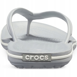 Pantuflas Crocs Crocband Flip gris claro blanco 11033 00J 6