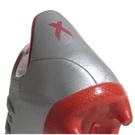 Botas de fútbol adidas X 19.3 Fg Jr plateadas F35365 multicolor plata 3