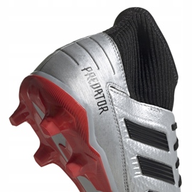 Botas de fútbol adidas Predator 19.3 Fg plateadas F35595 rojo plata 4
