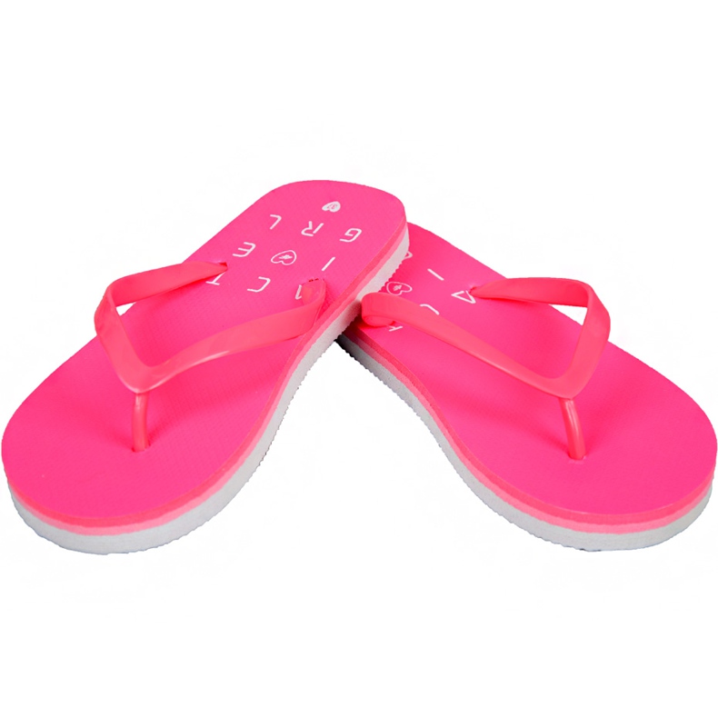 Pantuflas para niñas 4F J4L19 JKLD201 63N coral neon rosa 1
