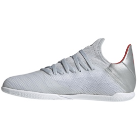 Botas de fútbol adidas X 19.3 In Jr.plata F35355 multicolor gris 5
