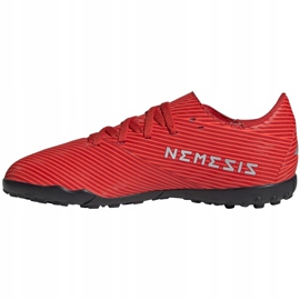Adidas Nemeziz 19.4 Tf Jr rojo zapatos de fútbol F99935 2