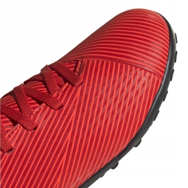 Adidas Nemeziz 19.4 Tf Jr rojo zapatos de fútbol F99935 3