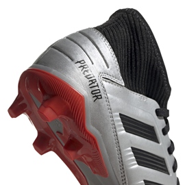 Botas de fútbol adidas Predator 19.3 Fg Jr plateado G25795 multicolor plata 4