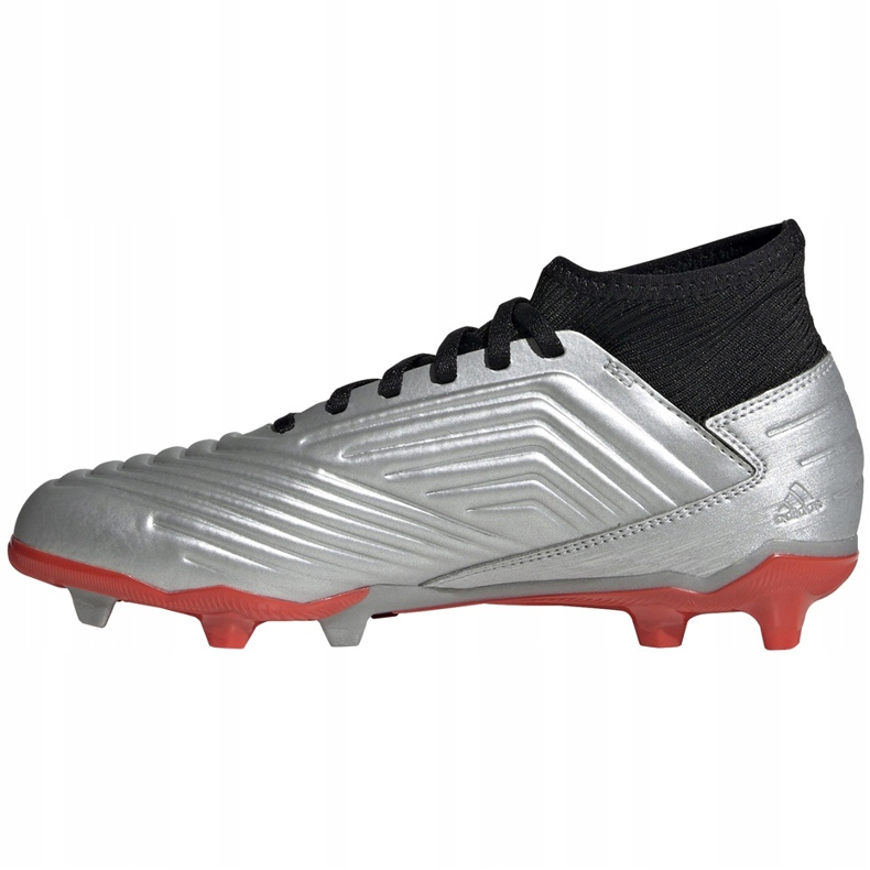 Botas de fútbol adidas Predator 19.3 Fg Jr plateado G25795 multicolor plata 1
