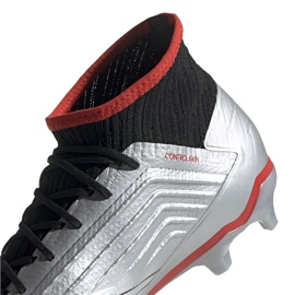 Botas de fútbol adidas Predator 19.2 Fg plateadas F35601 gris gris 3