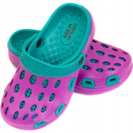 Zapatillas de piscina para niños Aqua-speed Silvi col 09 violeta azul 1