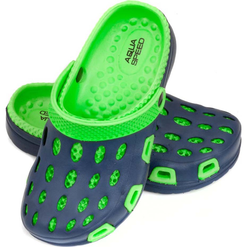 Pantuflas niño aqua-speed Silvi col 48 verde y azul marino 1