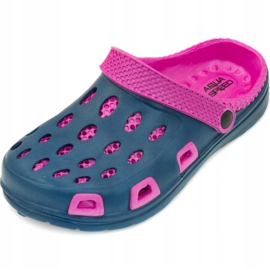 Zapatillas de piscina para niños Aqua-Speed ​​Silvi, col 49, rosa y azul marino 2