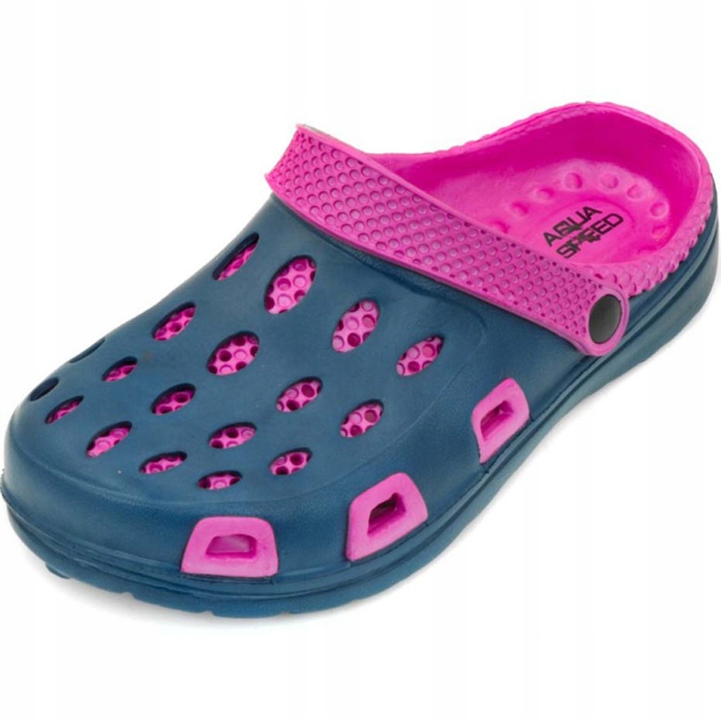 Zapatillas de piscina para niños Aqua-Speed ​​Silvi, col 49, rosa y azul marino rosado 2