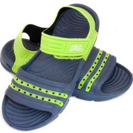 Zapatillas de piscina para niños Aqua-Speed ​​Noli, azul marino y verde col.48 1
