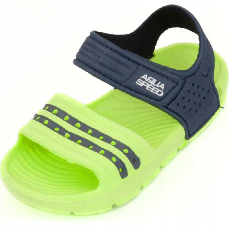 Zapatillas de piscina para niños Aqua-Speed ​​Noli, verde y azul marino col.84 2