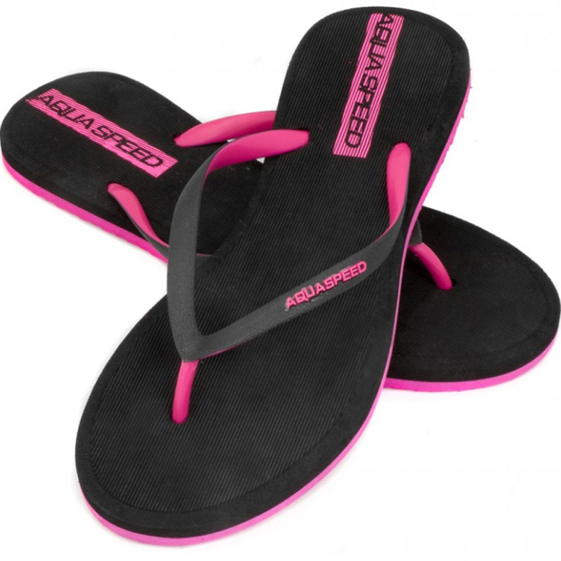 Zapatillas de piscina para mujer Aqua-speed Genoa col. 37 negro rosa 1