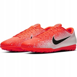 Zapatos de fútbol Nike Mercurial Vapor X 12 Academy Tf AH7384 801 multicolor blanco 3