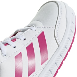 Adidas AltaSport K zapatillas blancas y rosas para niños D96870 blanco 3