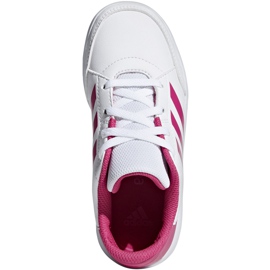 Adidas AltaSport K zapatillas blancas y rosas para niños D96870 blanco 2