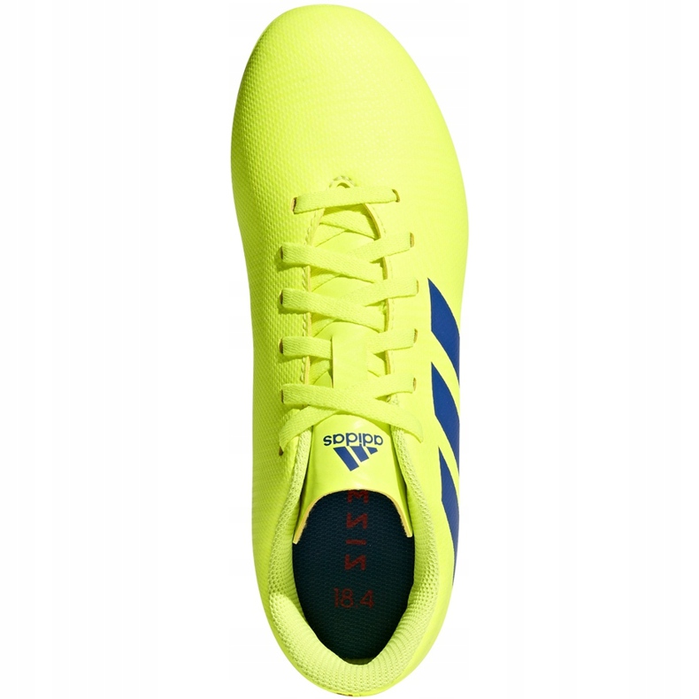 Botas de fútbol adidas Nemeziz 18.4 FxG Jr amarillo azul CM8509 multicolor 1