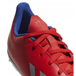 Zapatillas de fútbol adidas X 18.4 Tf Jr rojas BB9417 multicolor rojo 4