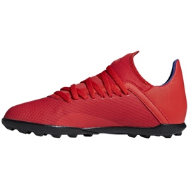 Zapatillas de fútbol adidas X 18.3 Tf Jr rojas BB9403 multicolor rojo 2