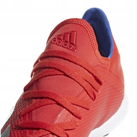 Zapatillas de fútbol adidas X 18.3 Tf rojas BB9399 multicolor rojo 3